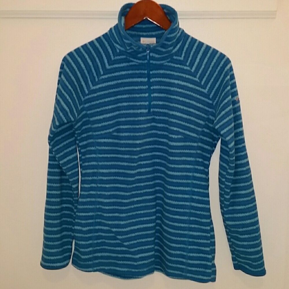 Columbia Blue 1/4 Zip-up Fleece Size Small